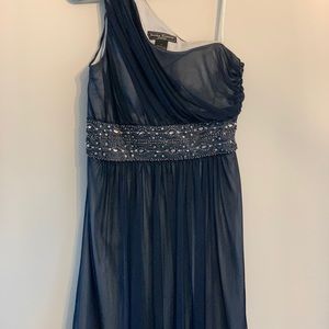 Navy blue one shoulder dress size 4